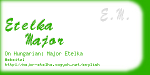 etelka major business card